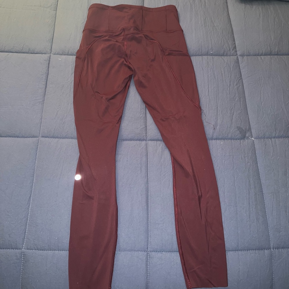 Fast & Free 25’ Lululemon leggings Red Merlot